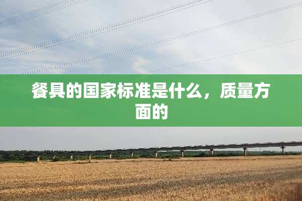 餐具的国家标准是什么，质量方面的