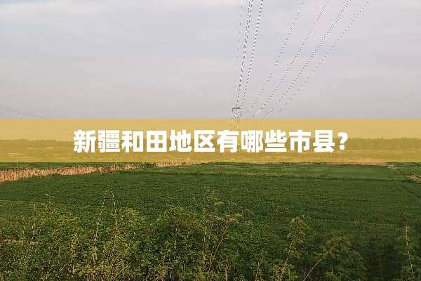 新疆和田地区有哪些市县？