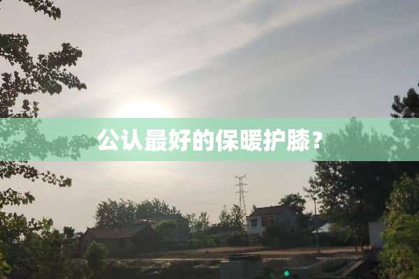 公认最好的保暖护膝？
