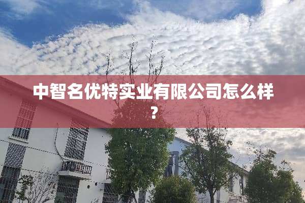 中智名优特实业有限公司怎么样？