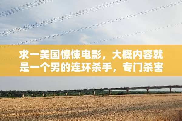 求一美国惊悚电影，大概内容就是一个男的连环**，专门杀害女性？