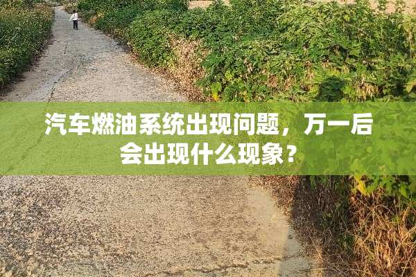 汽车燃油系统出现问题，万一后会出现什么现象？