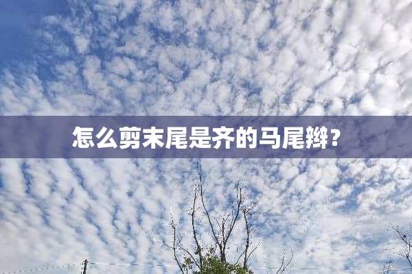 怎么剪末尾是齐的马尾辫？