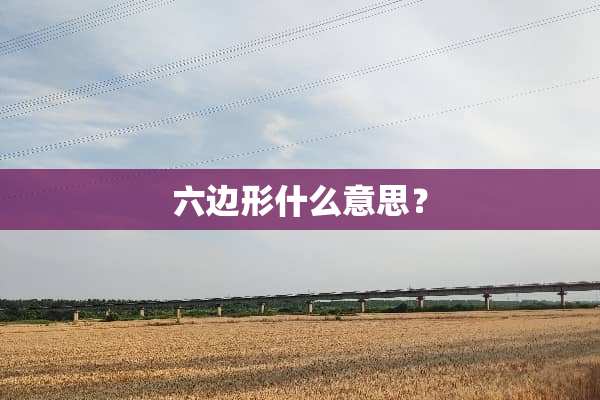 六边形什么意思？