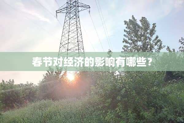 春节对经济的影响有哪些？