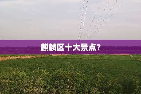 麒麟区十大景点？