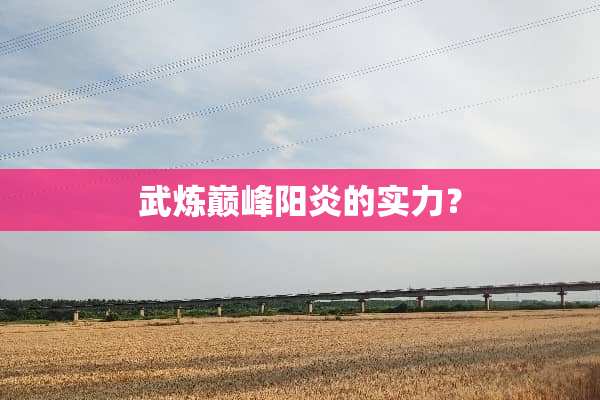 武炼巅峰阳炎的实力？
