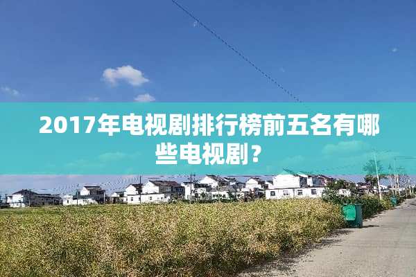 2017年电视剧排行榜前五名有哪些电视剧？