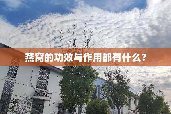 燕窝的功效与作用都有什么？