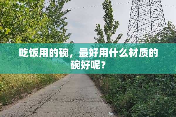 吃饭用的碗，最好用什么材质的碗好呢？