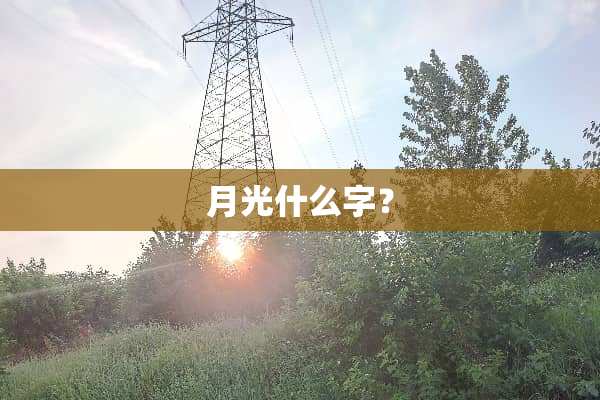 月光什么字？