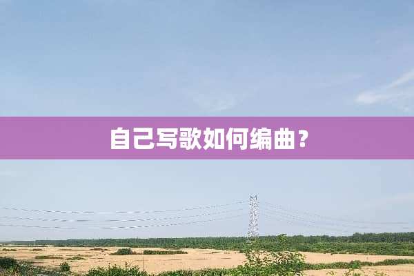 自己写歌如何编曲？