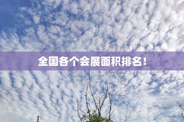 全国各个会展面积排名！