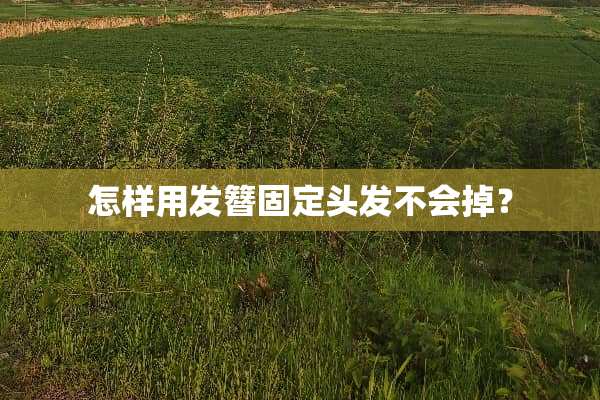 怎样用发簪固定头发不会掉？