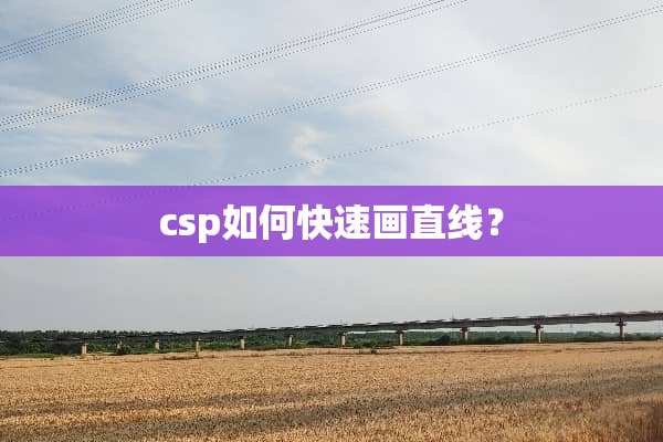 csp如何快速画直线？