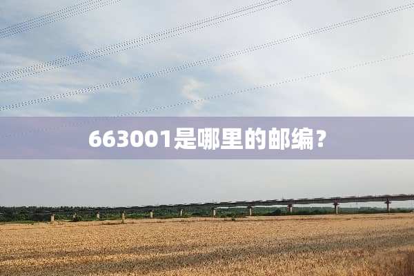 663001是哪里的邮编？