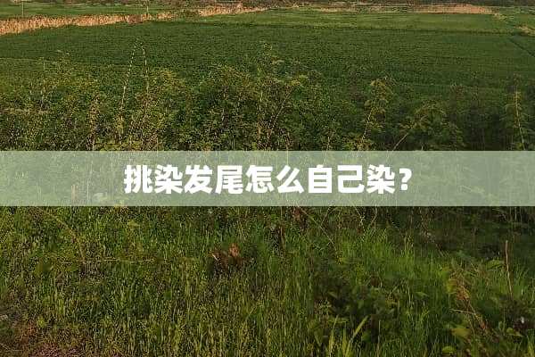 挑染发尾怎么自己染？