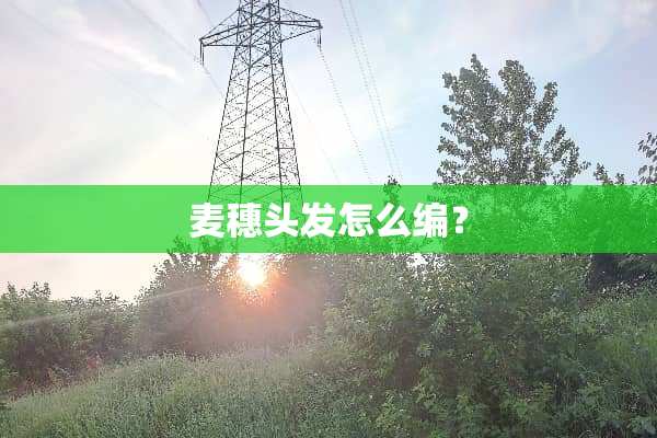 麦穗头发怎么编？