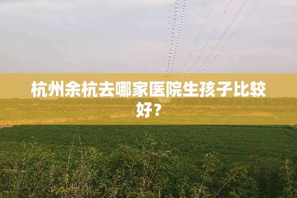 杭州余杭去哪家医院生孩子比较好？
