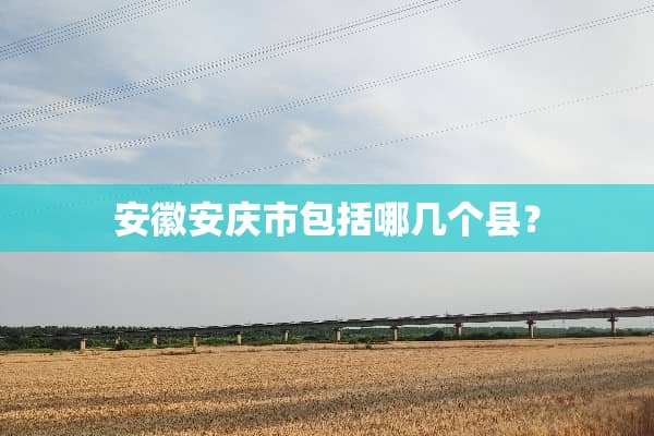 安徽安庆市包括哪几个县？