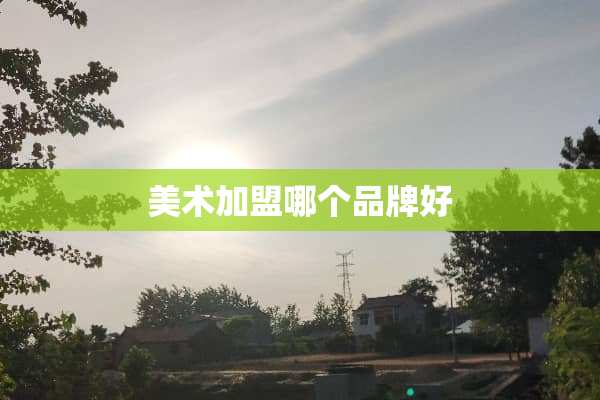 美术加盟哪个品牌好