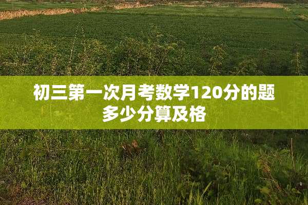 初三第一次月考数学120分的题多少分算及格