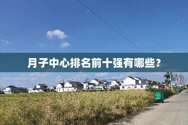 月子中心排名前十强有哪些？