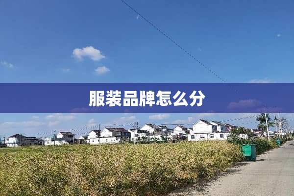 服装品牌怎么分