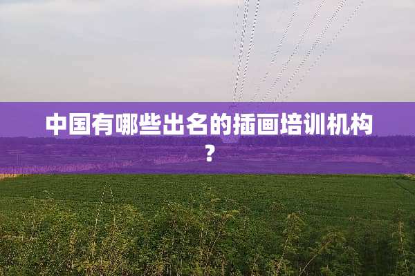 中国有哪些出名的插画培训机构？