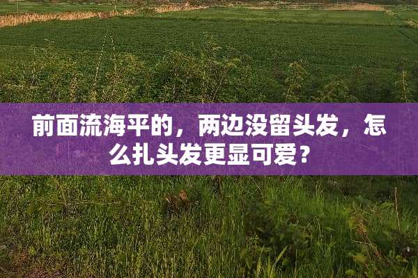 前面流海平的，两边没留头发，怎么扎头发更显可爱？