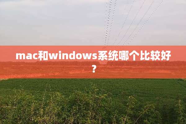 mac和windows系统哪个比较好？