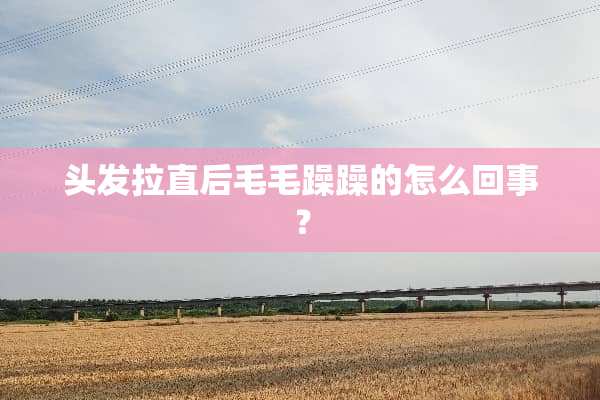 头发拉直后毛毛躁躁的怎么回事？