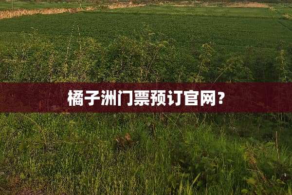 橘子洲门票预订官网？