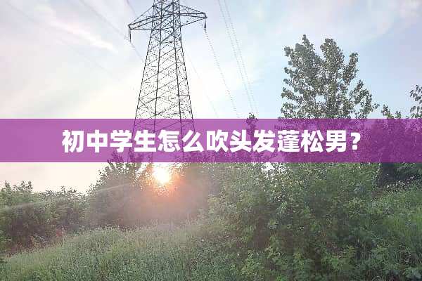 初中学生怎么吹头发蓬松男？