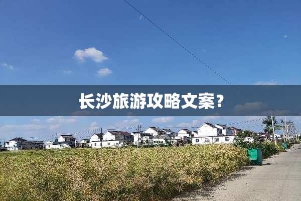 长沙旅游攻略文案？