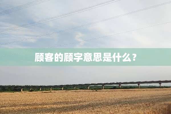 顾客的顾字意思是什么？