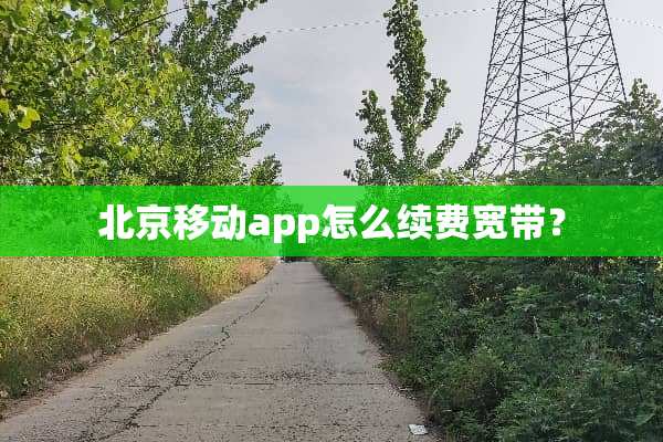 北京移动app怎么续费宽带？