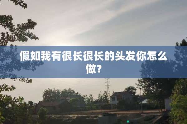 假如我有很长很长的头发你怎么做？