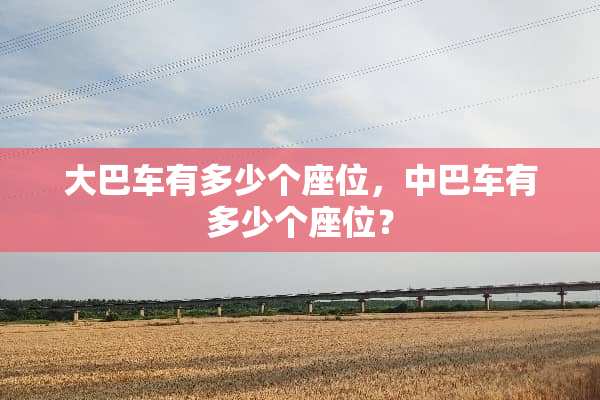 大巴车有多少个座位，中巴车有多少个座位？