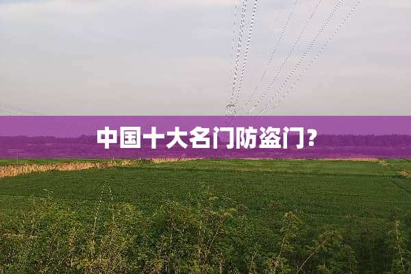 中国十大名门防盗门？