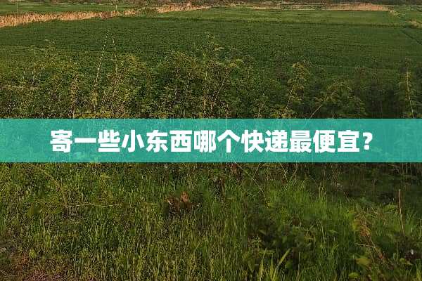 寄一些小东西哪个快递最便宜？