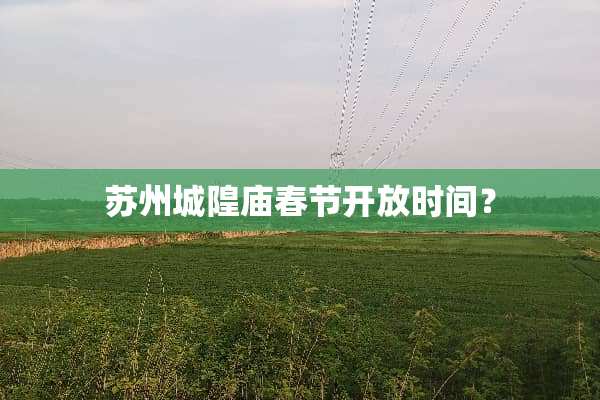 苏州城隍庙春节开放时间？