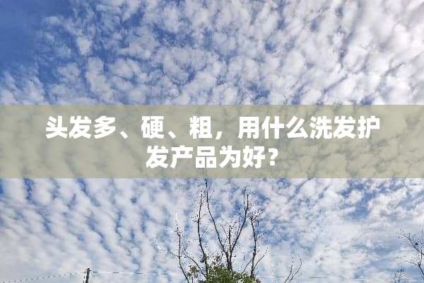 头发多、硬、粗，用什么洗发护发产品为好？