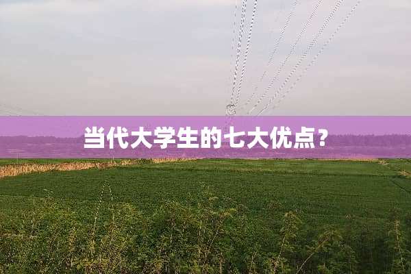 当代大学生的七大优点？