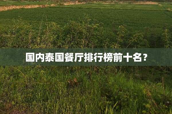 国内泰国餐厅排行榜前十名？