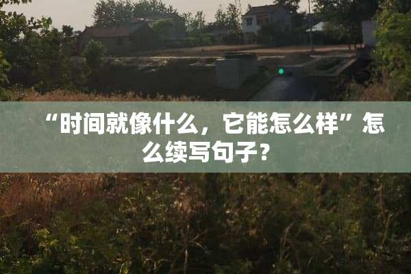 “时间就像什么，它能怎么样”怎么续写句子？