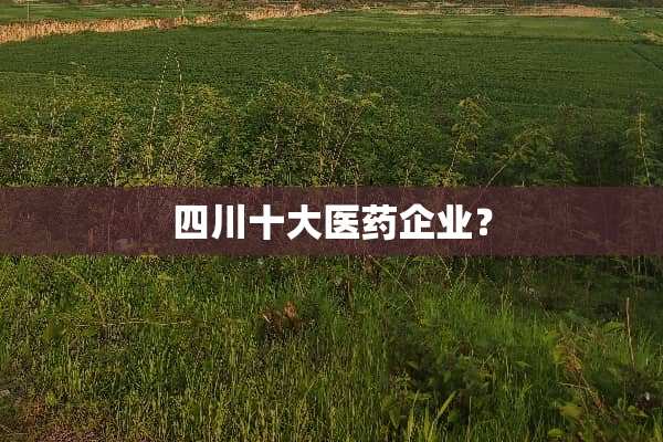 四川十大医药企业？
