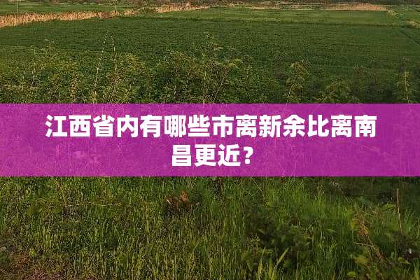 江西省内有哪些市离新余比离南昌更近？