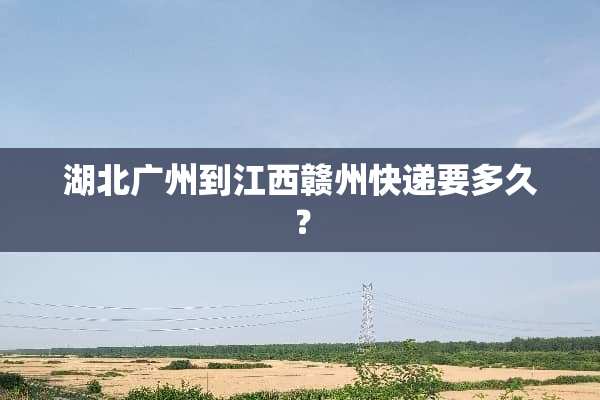 湖北广州到江西赣州快递要多久？