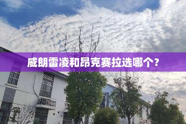 威朗雷凌和昂克赛拉选哪个？